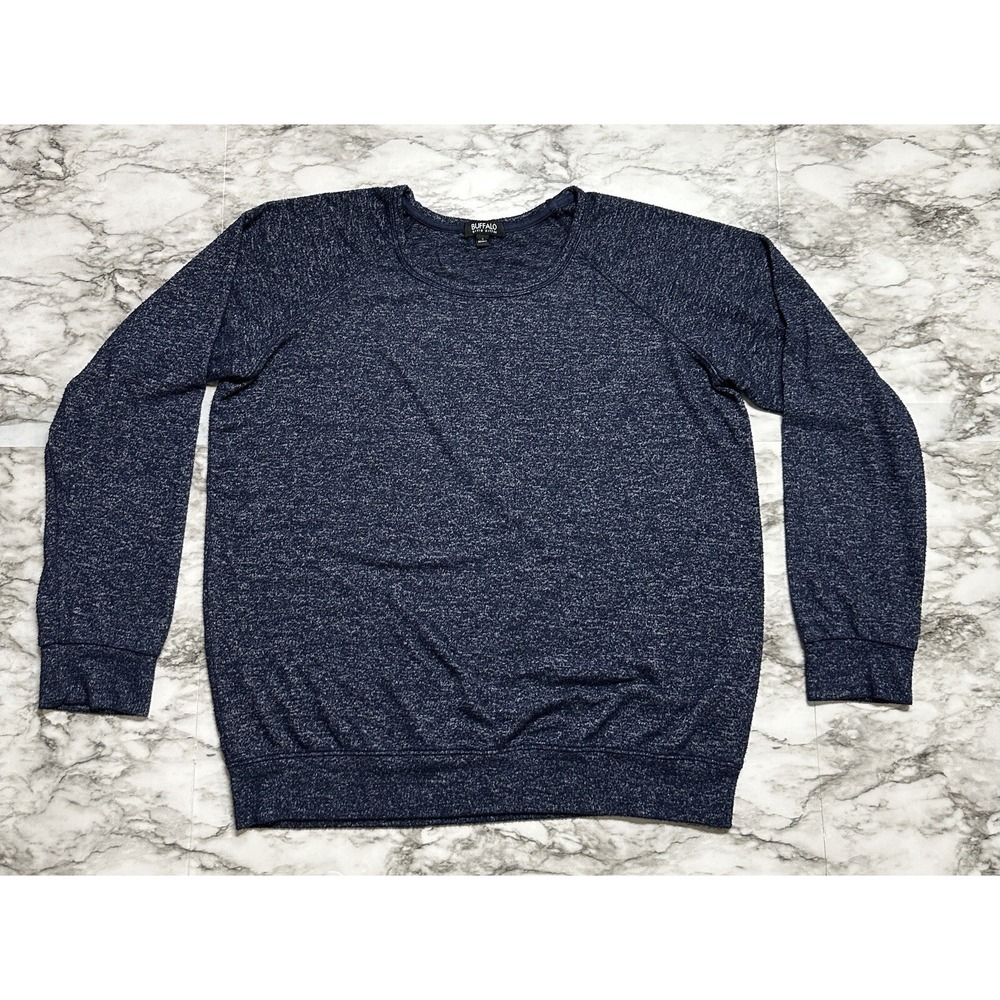 Buffalo David Bitton Men's Sweatshirt Size L Blue Heather‎ Long Sleeve Very Soft